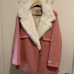 Wool & rabbit fur coat
